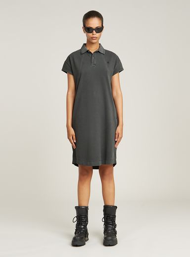 Seam Detail Polo Dress